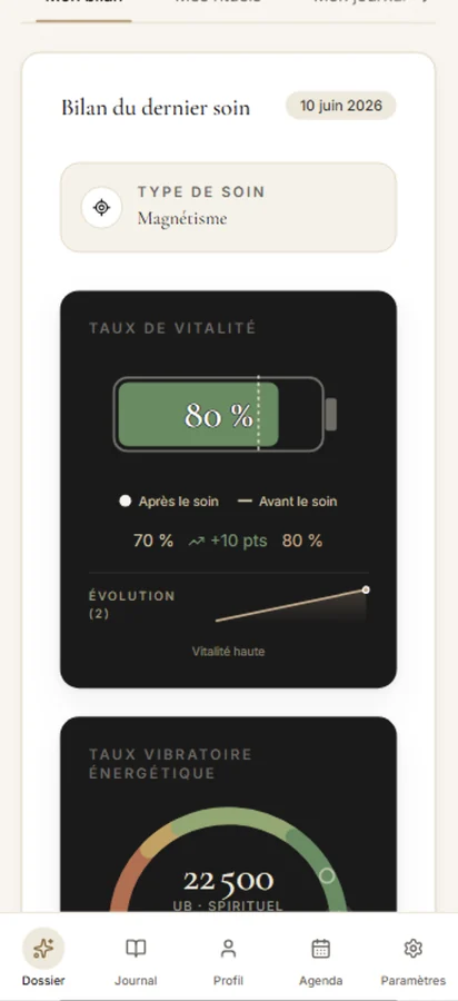Application Maison Lumaci : bilan de soin et suivi de vitalité